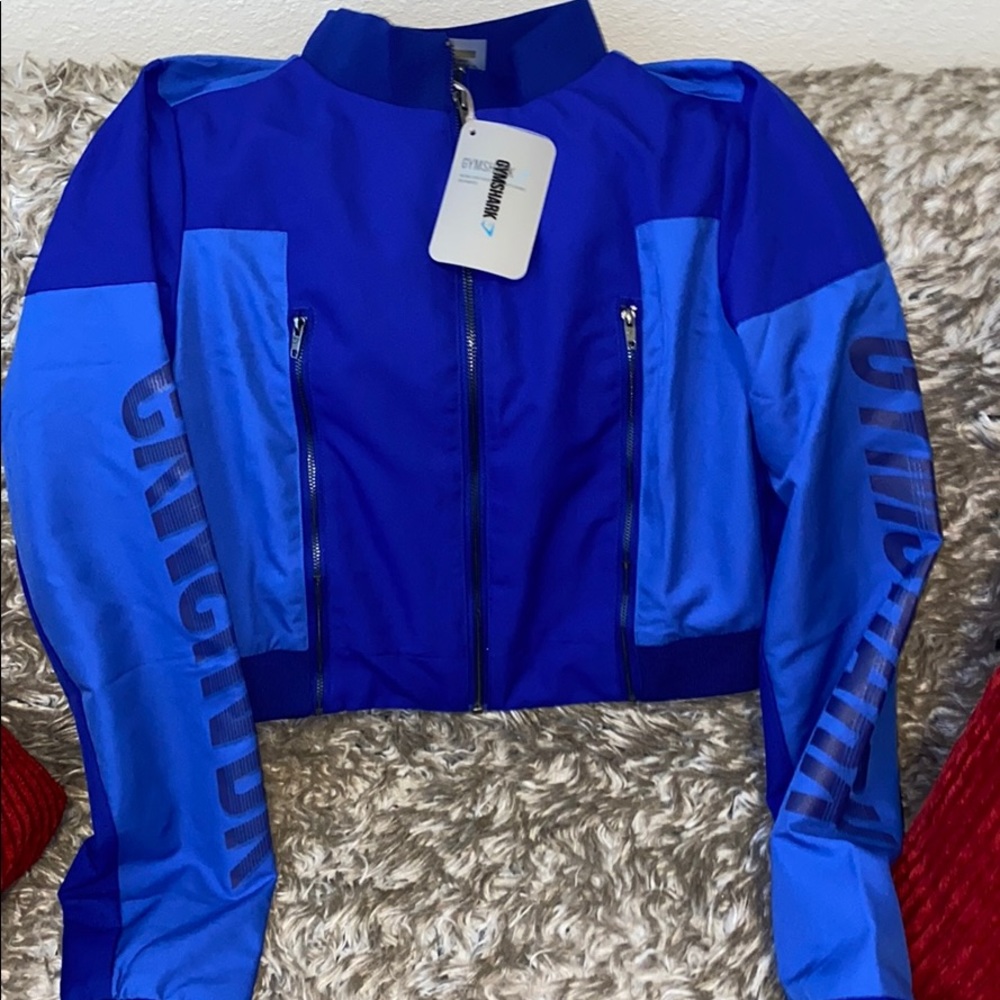 NWT Gymshark Cobalt Blue Turbo Track Jacket